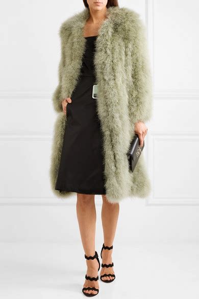 prada feather coat